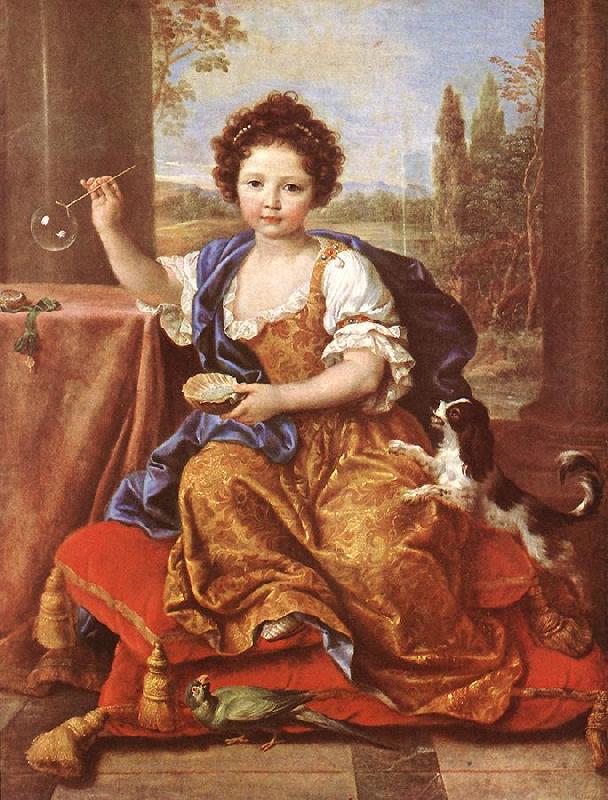 MIGNARD, Pierre Girl Blowing Soap Bubbles china oil painting image